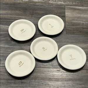 Williams Sonoma Wine and Cheese Appetizer Canapé Set of 5 Small 6" Plates